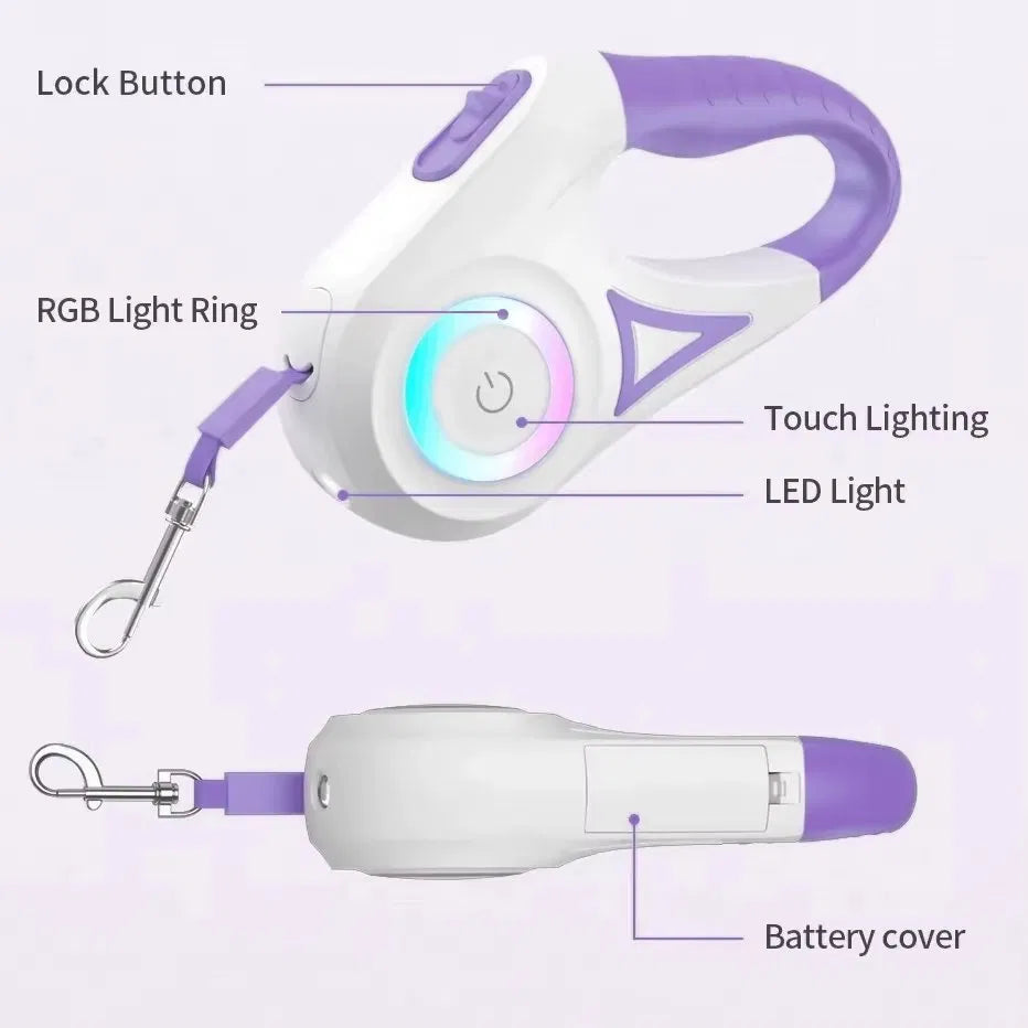 Kit Balade Été Pawtrail™ — Gourde, Laisse LED & Distributeur de Sacs pour Chien