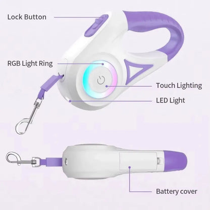 Kit Balade Été Pawtrail™ — Gourde, Laisse LED & Distributeur de Sacs pour Chien
